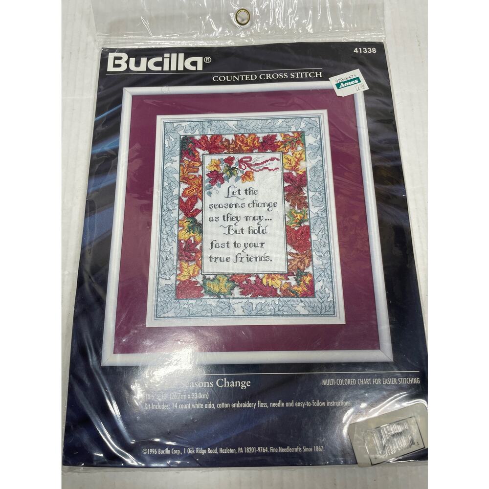 Bucilla counted cross stitch Let The‎ Seasons Change 10.5 x 13
